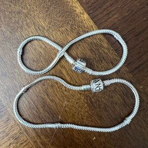 2 Silver 925 Bracelets for Charms